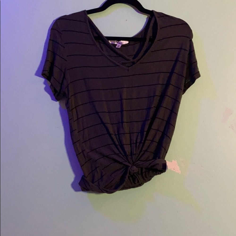 striped green shirt